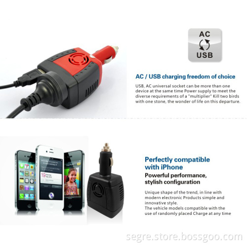 Power inverter for car 150w 12V 110V